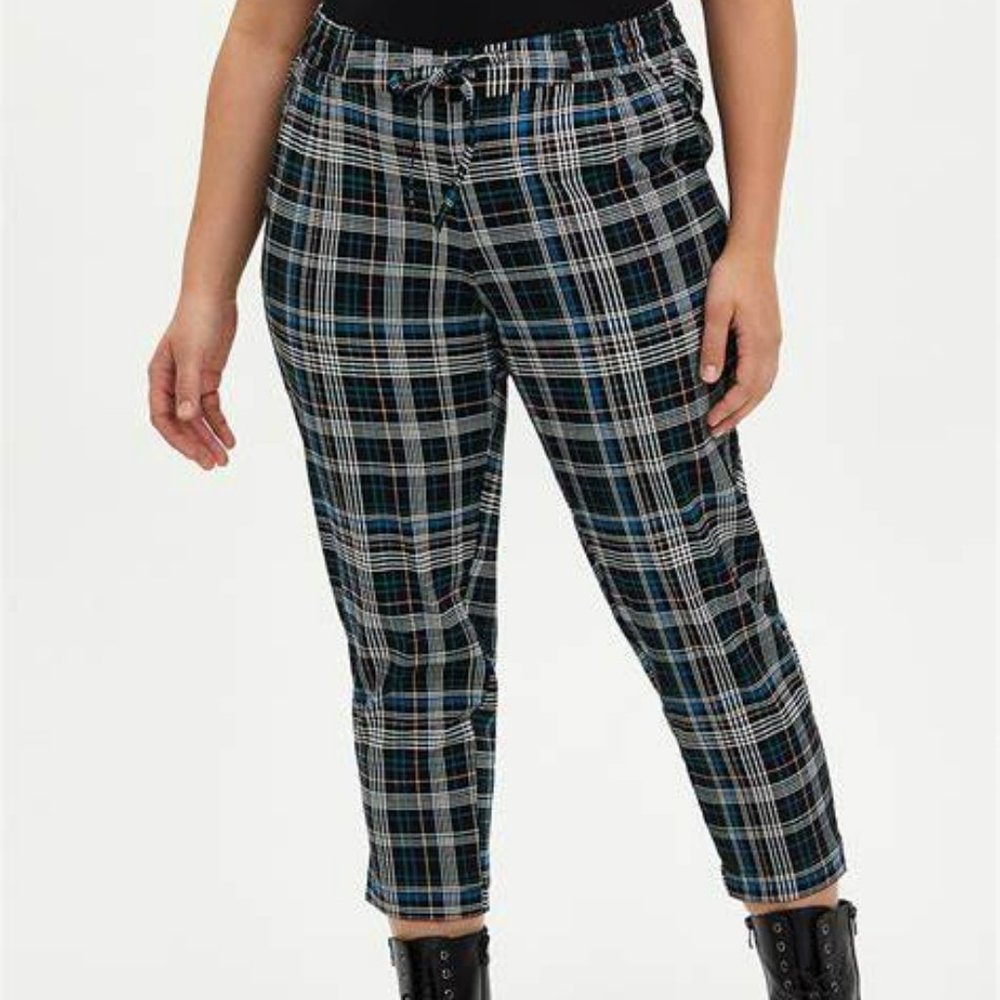 Torrid Plaid Challis Joggers size 4